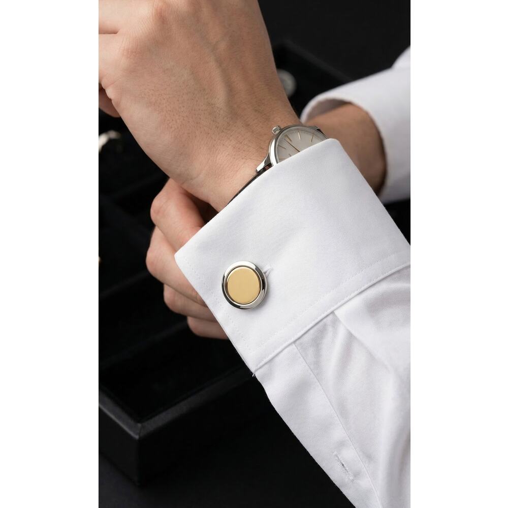 Christian Dior Gold Tone Sterling Silver 925 Round Cufflinks Signed $650 - Picture 6 of 9